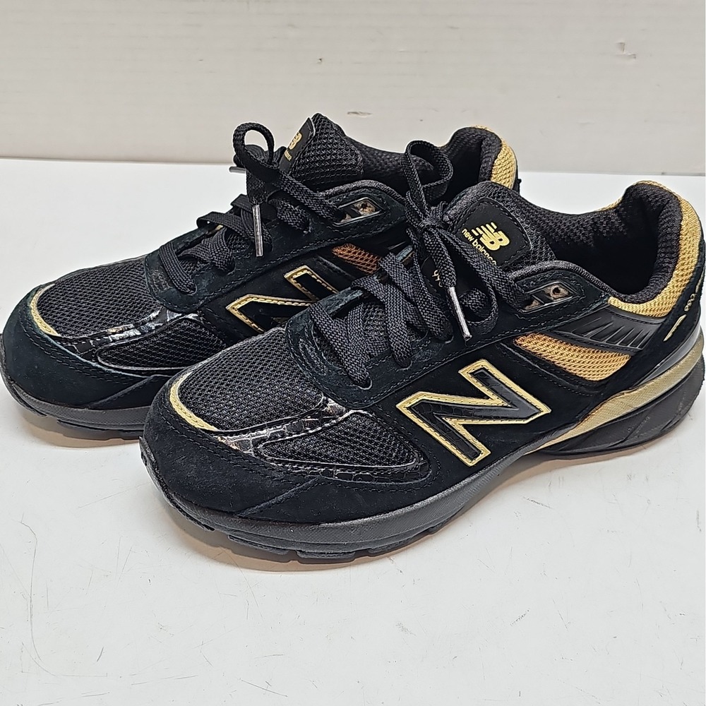 New Balance Grade School 990 Youth Size 2.5 Black Gold PC990BHM